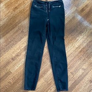 Black high rise jeans